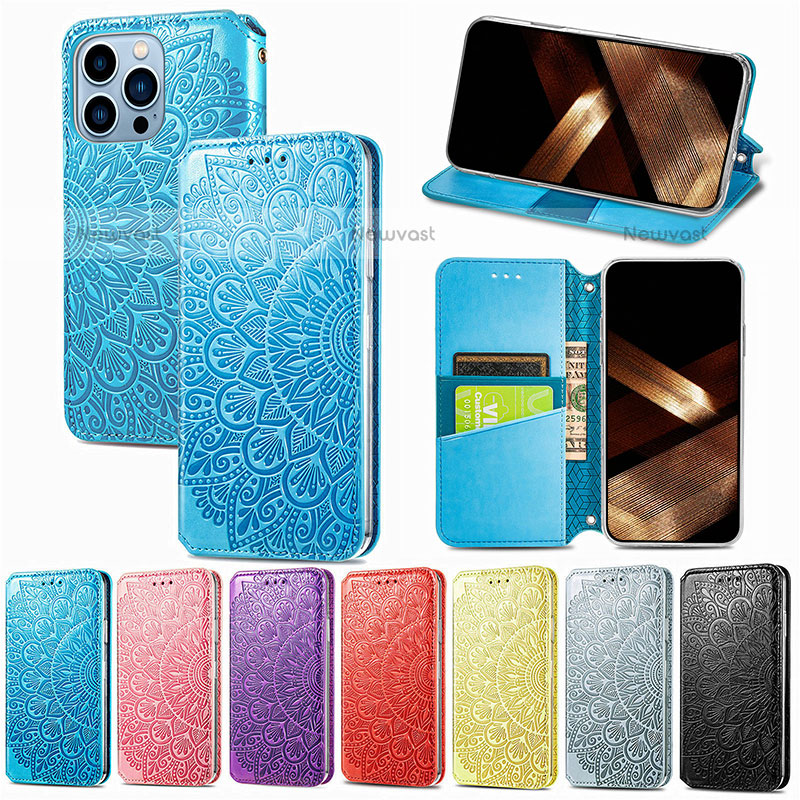 Leather Case Stands Fashionable Pattern Flip Cover H01 Holder for Apple iPhone 14 Pro