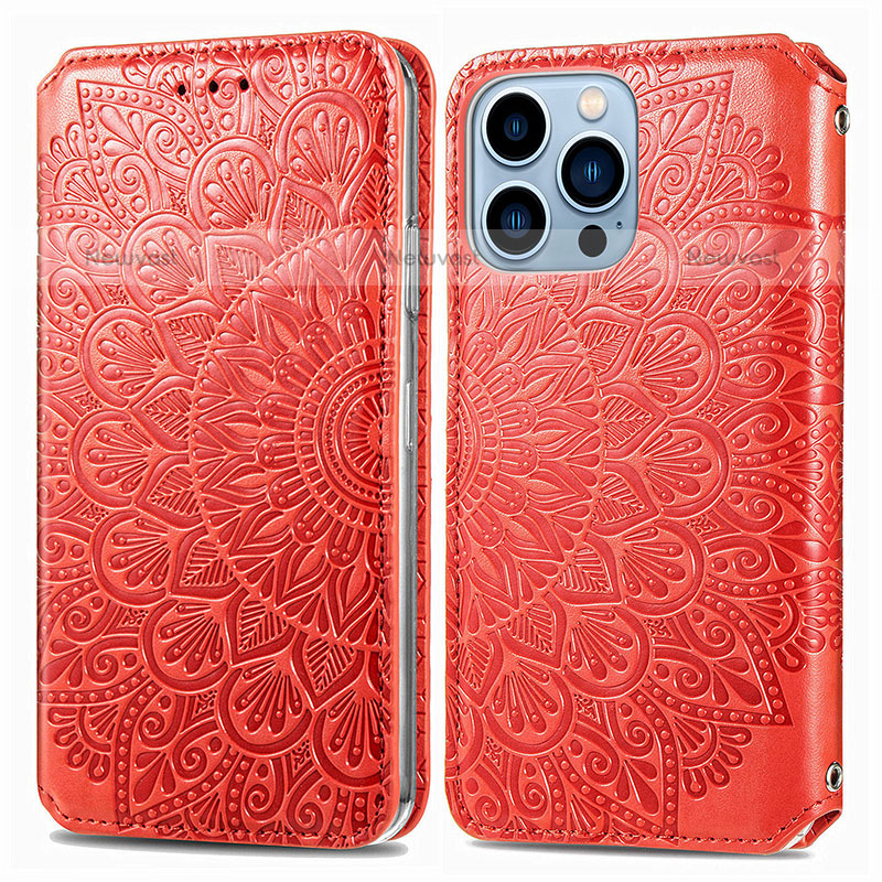 Leather Case Stands Fashionable Pattern Flip Cover H01 Holder for Apple iPhone 14 Pro