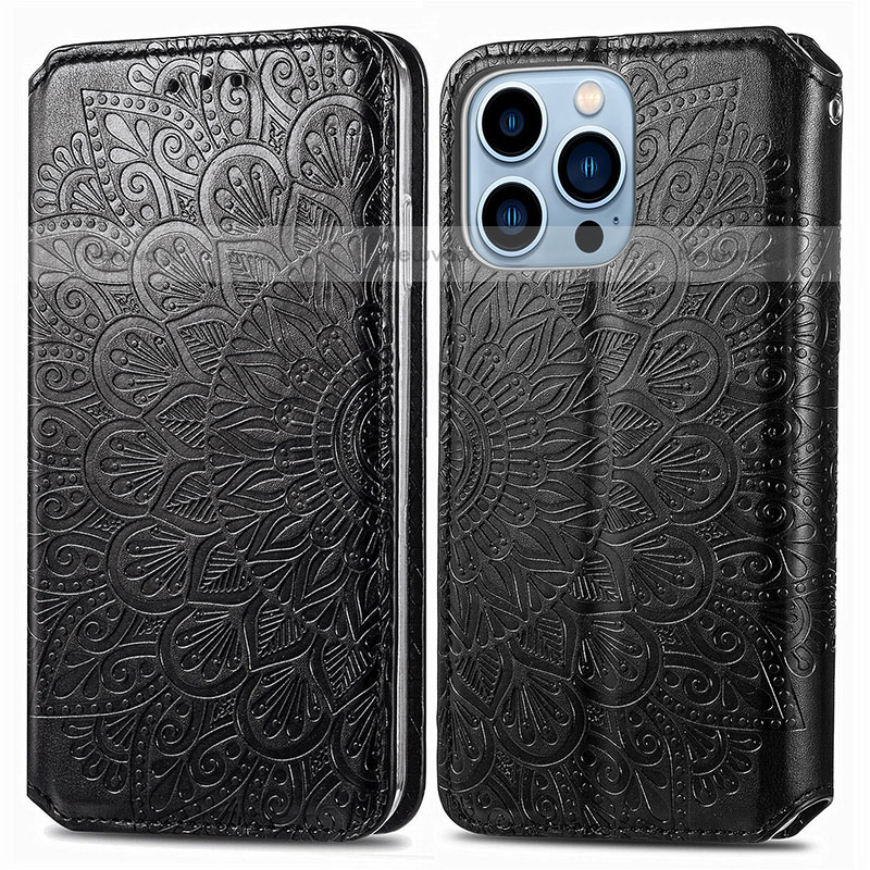 Leather Case Stands Fashionable Pattern Flip Cover H01 Holder for Apple iPhone 14 Pro