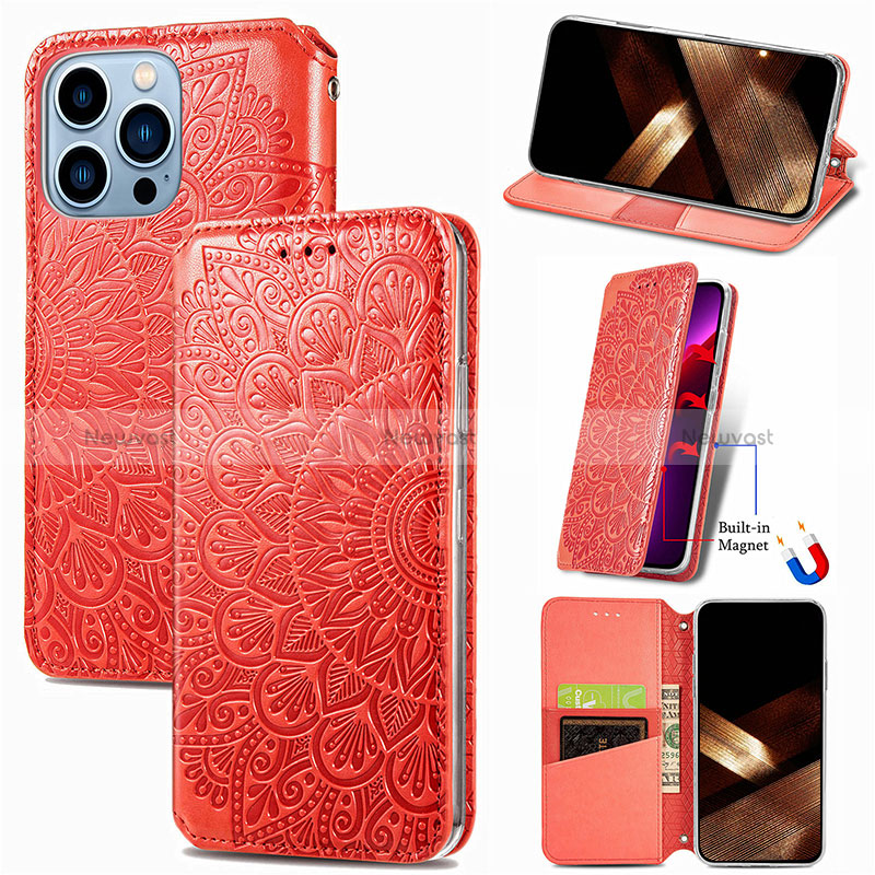 Leather Case Stands Fashionable Pattern Flip Cover H01 Holder for Apple iPhone 14 Pro Max