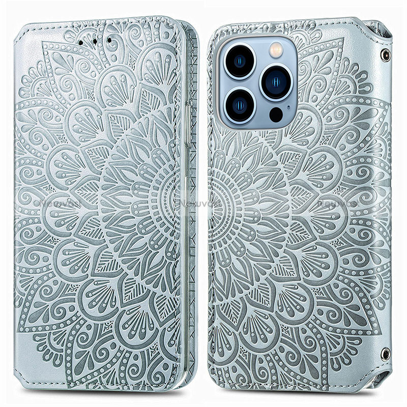 Leather Case Stands Fashionable Pattern Flip Cover H01 Holder for Apple iPhone 14 Pro Max