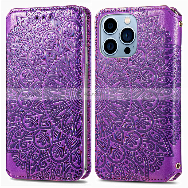 Leather Case Stands Fashionable Pattern Flip Cover H01 Holder for Apple iPhone 14 Pro Max