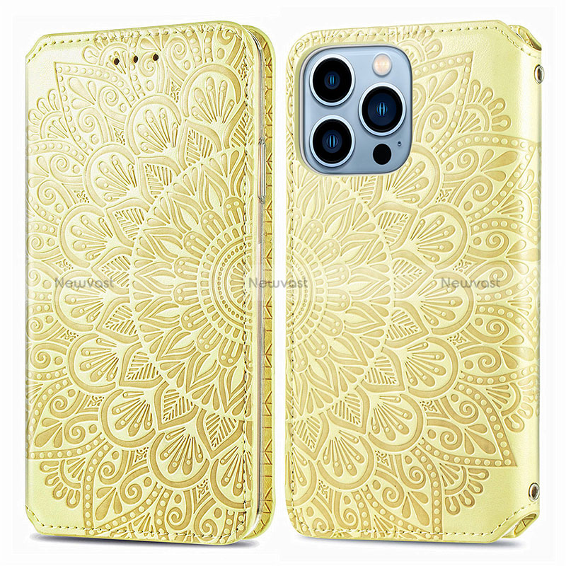 Leather Case Stands Fashionable Pattern Flip Cover H01 Holder for Apple iPhone 14 Pro Max