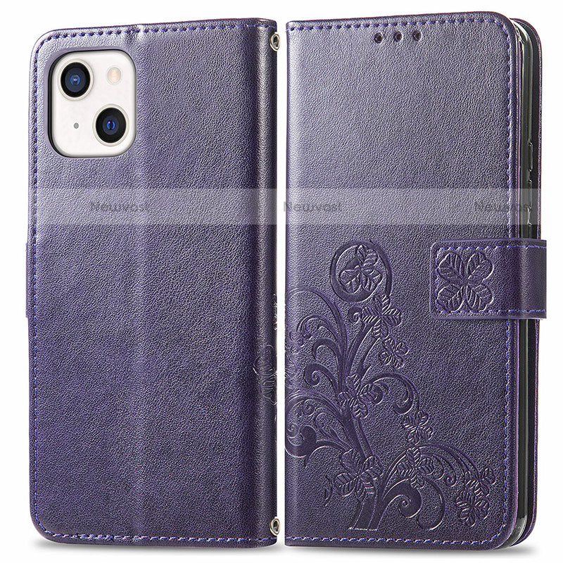 Leather Case Stands Fashionable Pattern Flip Cover H03 Holder for Apple iPhone 13