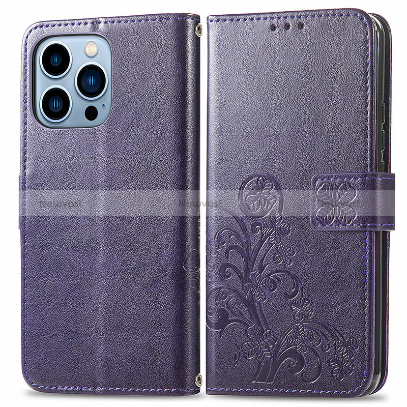 Leather Case Stands Fashionable Pattern Flip Cover H03 Holder for Apple iPhone 14 Pro