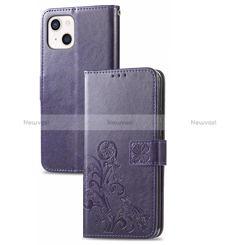 Leather Case Stands Fashionable Pattern Flip Cover H04 Holder for Apple iPhone 15