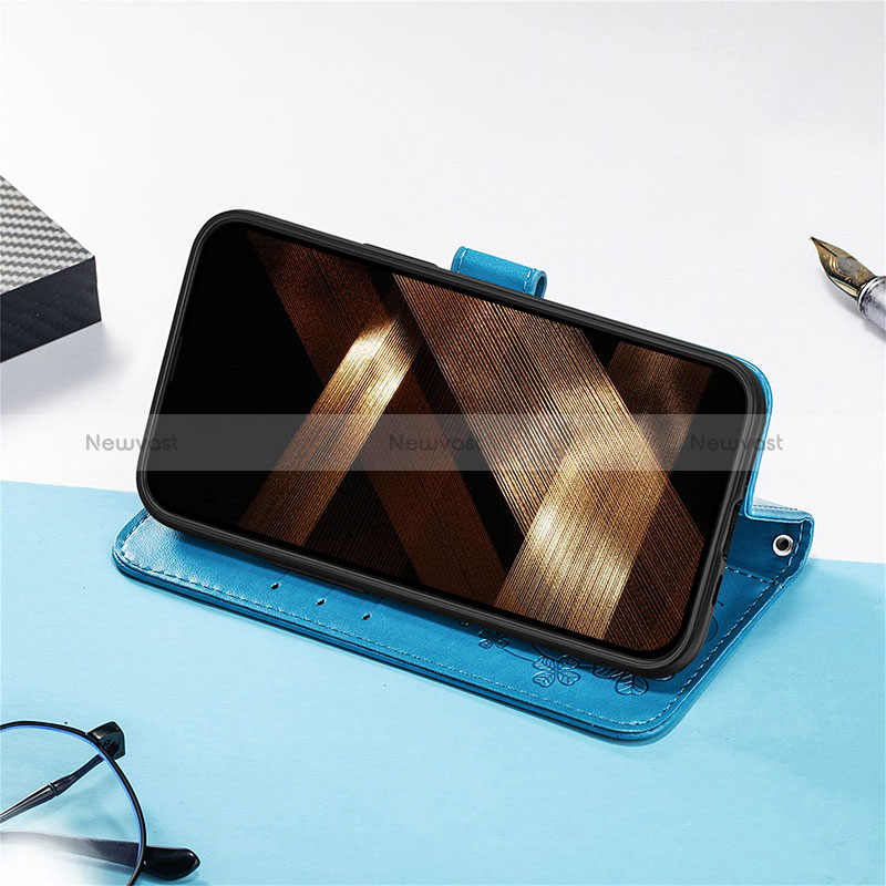 Leather Case Stands Fashionable Pattern Flip Cover H04 Holder for Apple iPhone 15 Pro