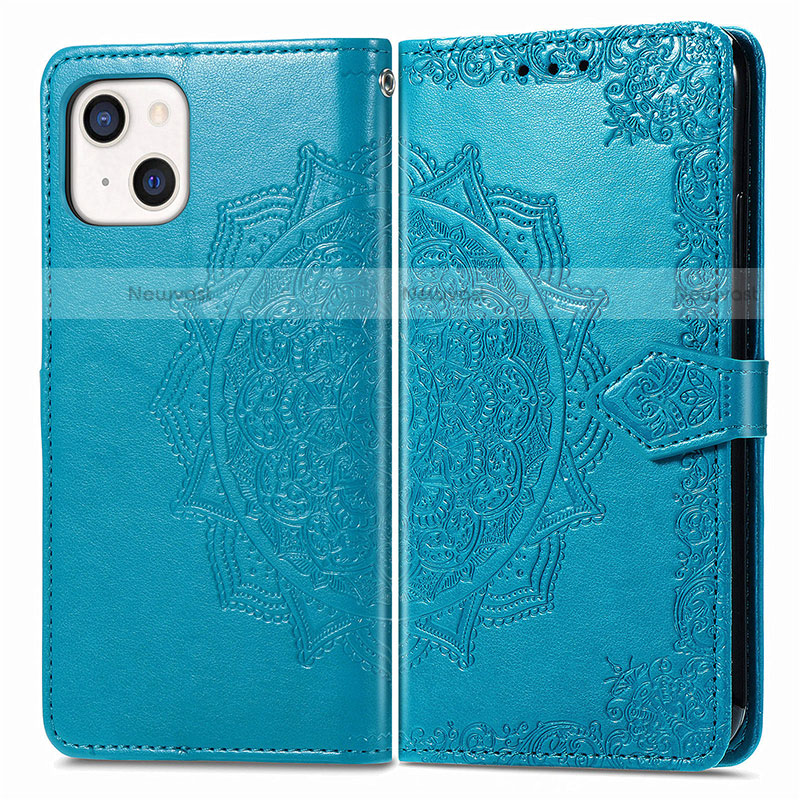 Leather Case Stands Fashionable Pattern Flip Cover H05 Holder for Apple iPhone 13