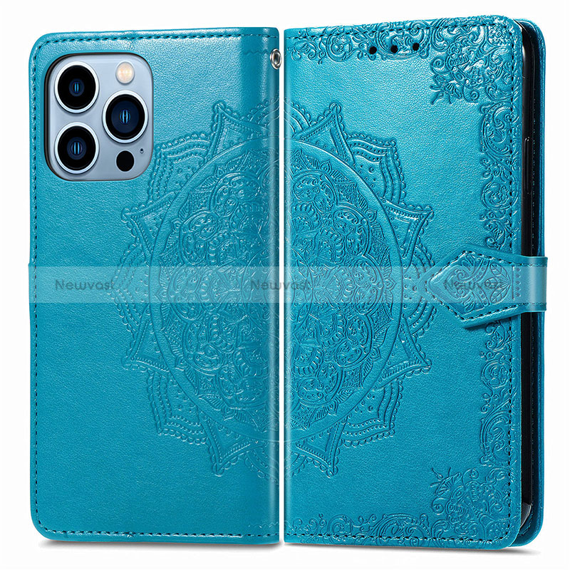 Leather Case Stands Fashionable Pattern Flip Cover H06 Holder for Apple iPhone 14 Pro Max