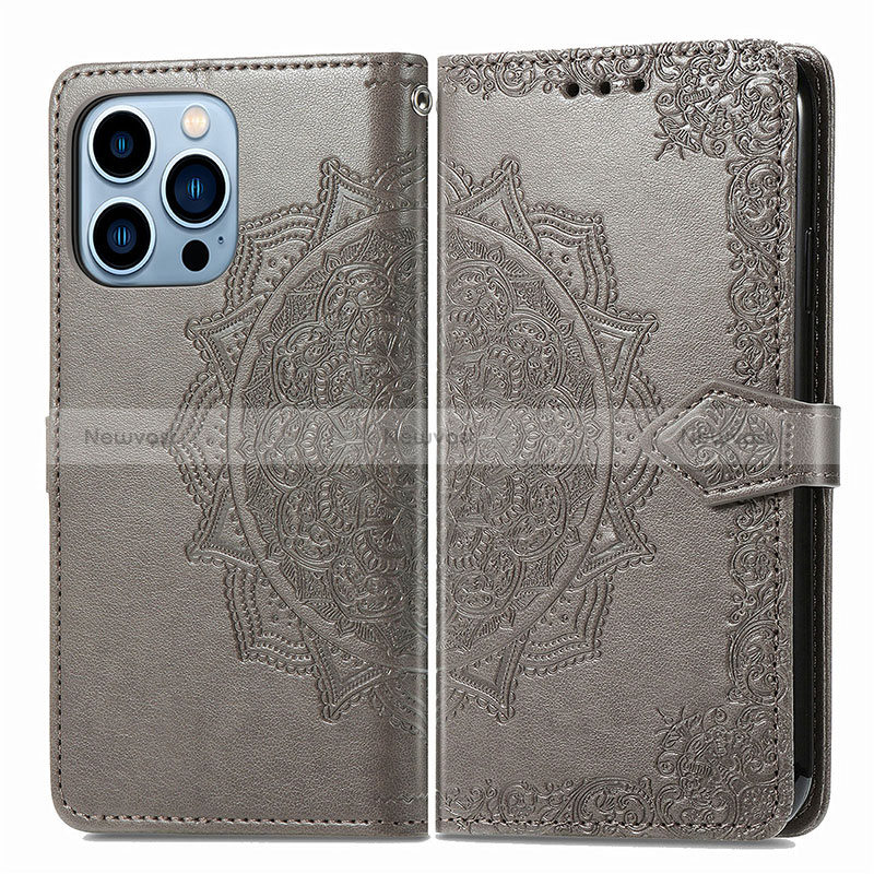 Leather Case Stands Fashionable Pattern Flip Cover H06 Holder for Apple iPhone 14 Pro Max