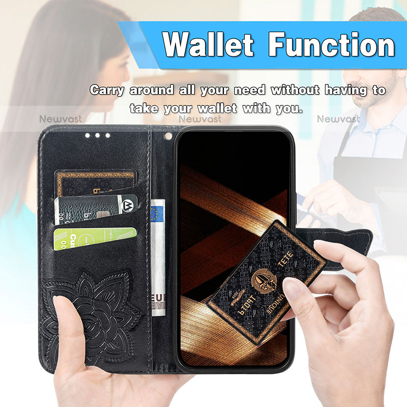 Leather Case Stands Fashionable Pattern Flip Cover H07 Holder for Apple iPhone 15 Pro Max