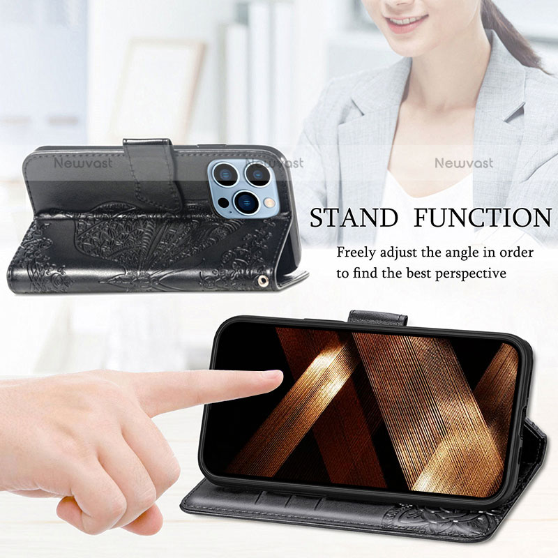 Leather Case Stands Fashionable Pattern Flip Cover H07 Holder for Apple iPhone 15 Pro Max