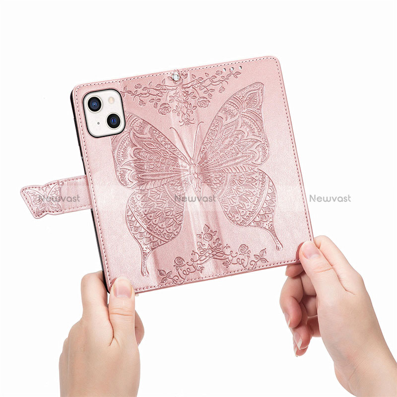 Leather Case Stands Fashionable Pattern Flip Cover H08 Holder for Apple iPhone 15