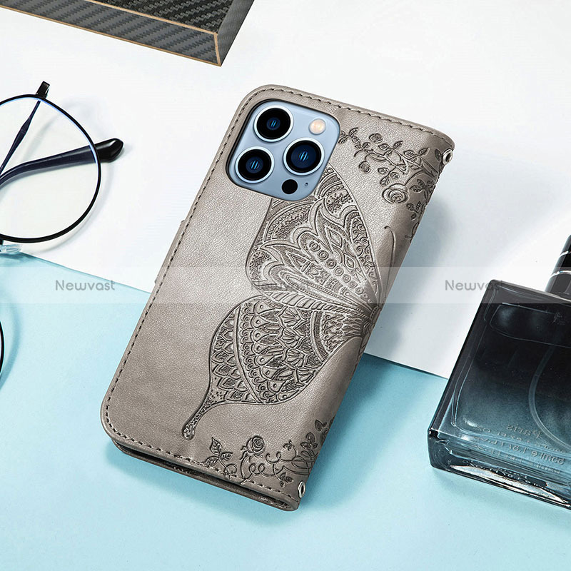 Leather Case Stands Fashionable Pattern Flip Cover H08 Holder for Apple iPhone 15 Pro