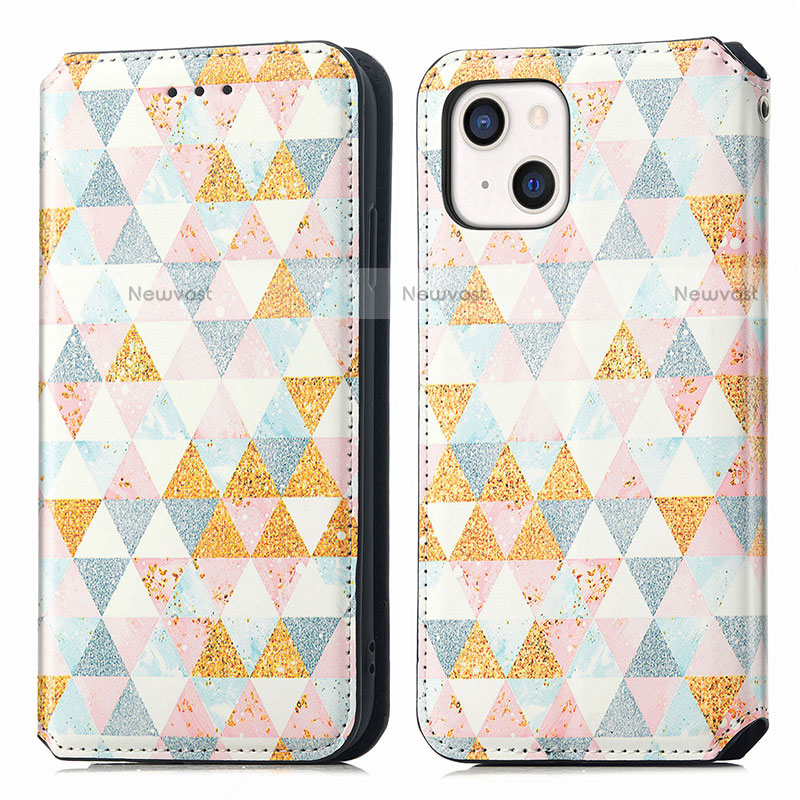 Leather Case Stands Fashionable Pattern Flip Cover H09 Holder for Apple iPhone 13