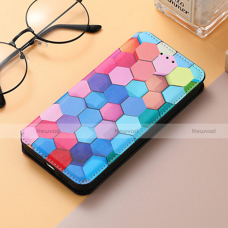 Leather Case Stands Fashionable Pattern Flip Cover H09 Holder for Apple iPhone 13 Pro