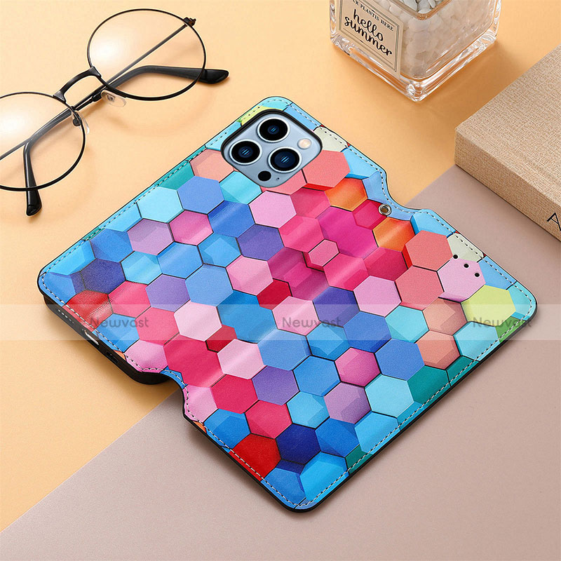 Leather Case Stands Fashionable Pattern Flip Cover H09 Holder for Apple iPhone 13 Pro Max