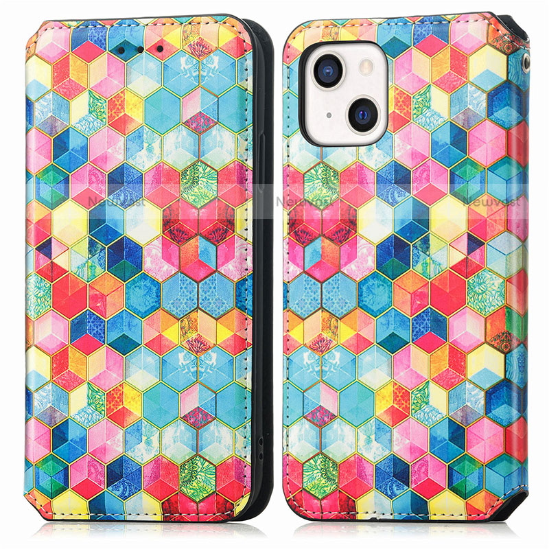 Leather Case Stands Fashionable Pattern Flip Cover H09 Holder for Apple iPhone 14 Plus