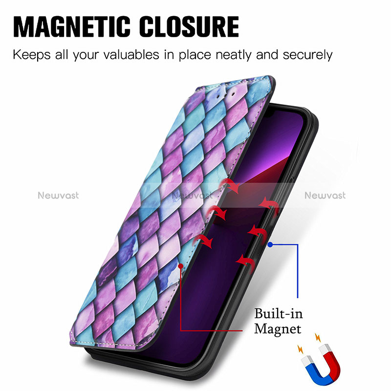 Leather Case Stands Fashionable Pattern Flip Cover H09 Holder for Apple iPhone 15