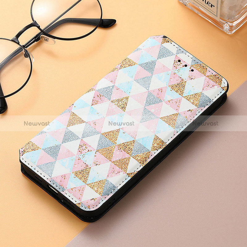 Leather Case Stands Fashionable Pattern Flip Cover H09 Holder for Apple iPhone 15 Pro