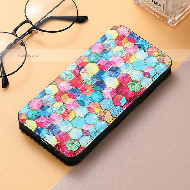 Leather Case Stands Fashionable Pattern Flip Cover H09 Holder for Apple iPhone 15 Pro Max