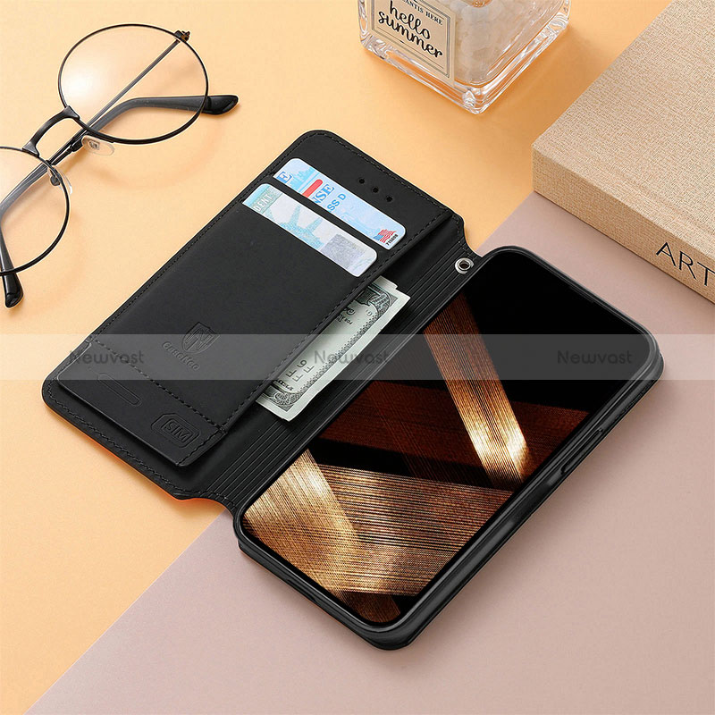 Leather Case Stands Fashionable Pattern Flip Cover H09 Holder for Apple iPhone 16 Pro Max