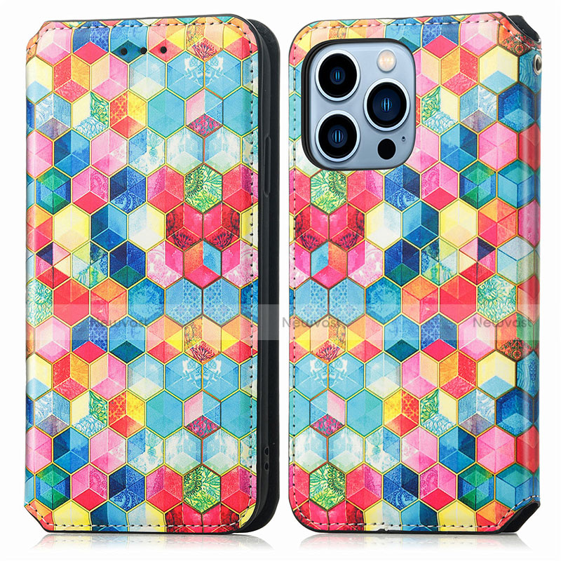 Leather Case Stands Fashionable Pattern Flip Cover H10 Holder for Apple iPhone 13 Pro Max