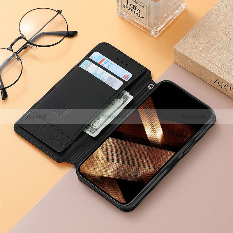 Leather Case Stands Fashionable Pattern Flip Cover H10 Holder for Apple iPhone 15