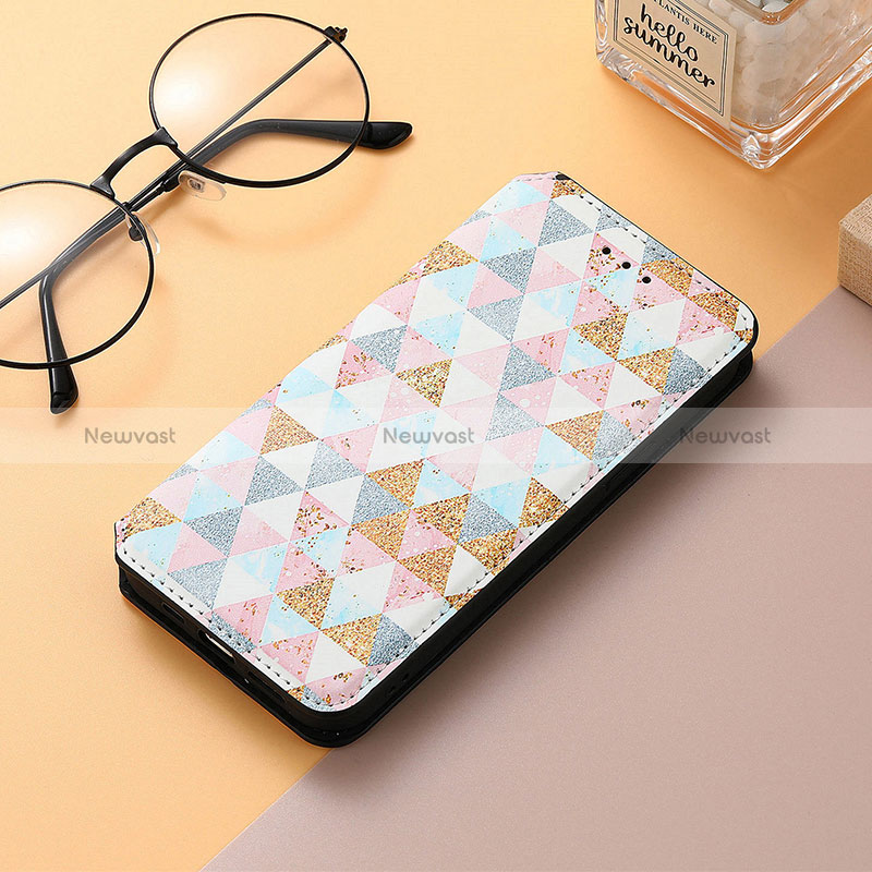 Leather Case Stands Fashionable Pattern Flip Cover H10 Holder for Apple iPhone 15