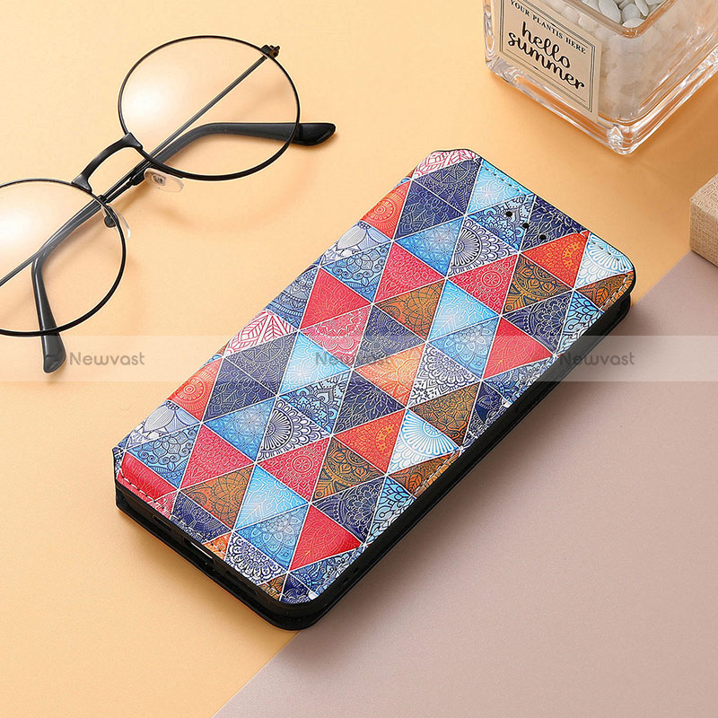 Leather Case Stands Fashionable Pattern Flip Cover H10 Holder for Apple iPhone 15