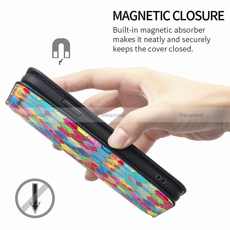 Leather Case Stands Fashionable Pattern Flip Cover H10 Holder for Apple iPhone 15 Plus