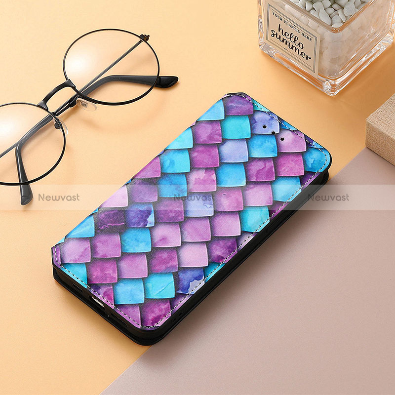 Leather Case Stands Fashionable Pattern Flip Cover H10 Holder for Apple iPhone 15 Plus