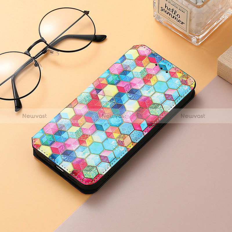 Leather Case Stands Fashionable Pattern Flip Cover H10 Holder for Apple iPhone 15 Plus