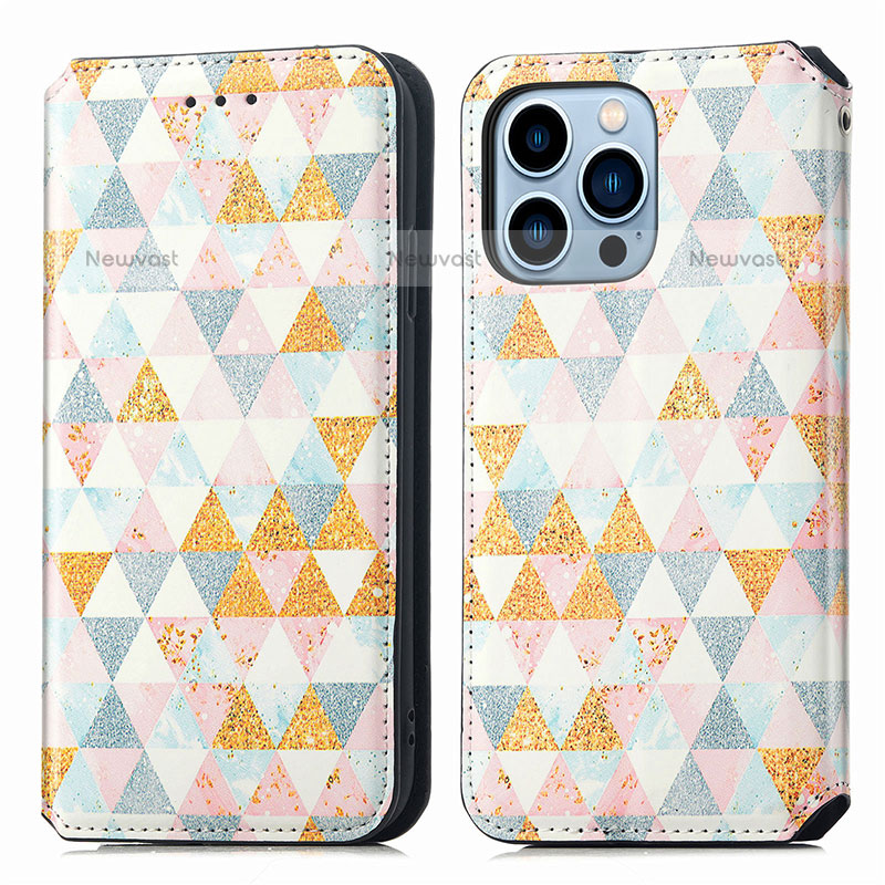 Leather Case Stands Fashionable Pattern Flip Cover H10 Holder for Apple iPhone 15 Pro Max