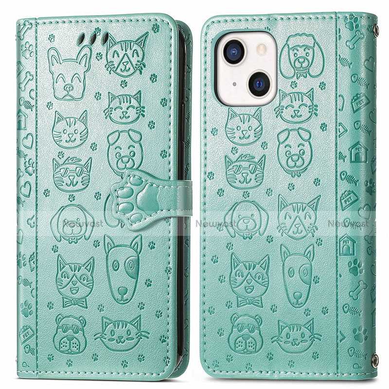 Leather Case Stands Fashionable Pattern Flip Cover H11 Holder for Apple iPhone 13 Mini