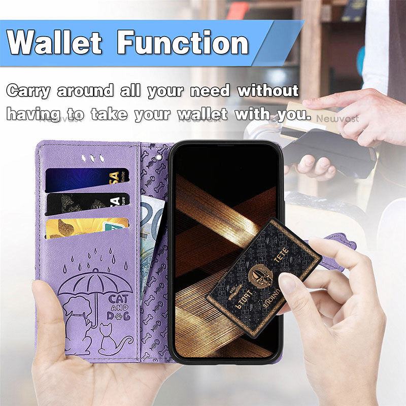 Leather Case Stands Fashionable Pattern Flip Cover H11 Holder for Apple iPhone 15 Pro Max