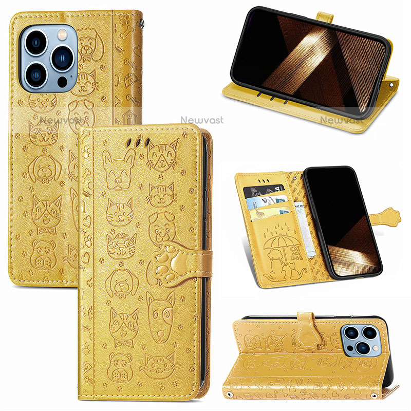 Leather Case Stands Fashionable Pattern Flip Cover H12 Holder for Apple iPhone 15 Pro Max