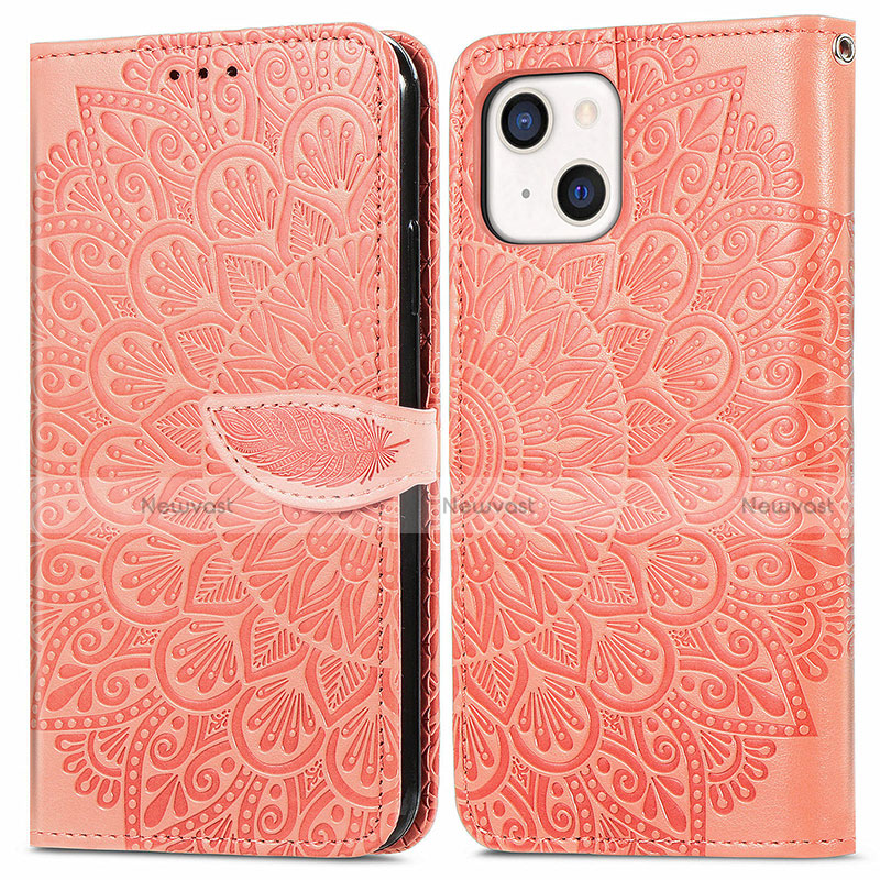 Leather Case Stands Fashionable Pattern Flip Cover H13 Holder for Apple iPhone 13 Mini