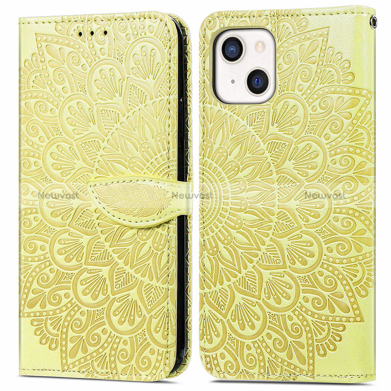 Leather Case Stands Fashionable Pattern Flip Cover H13 Holder for Apple iPhone 15