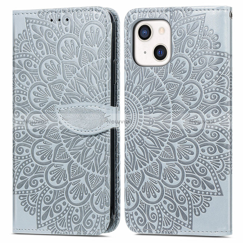 Leather Case Stands Fashionable Pattern Flip Cover H13 Holder for Apple iPhone 15