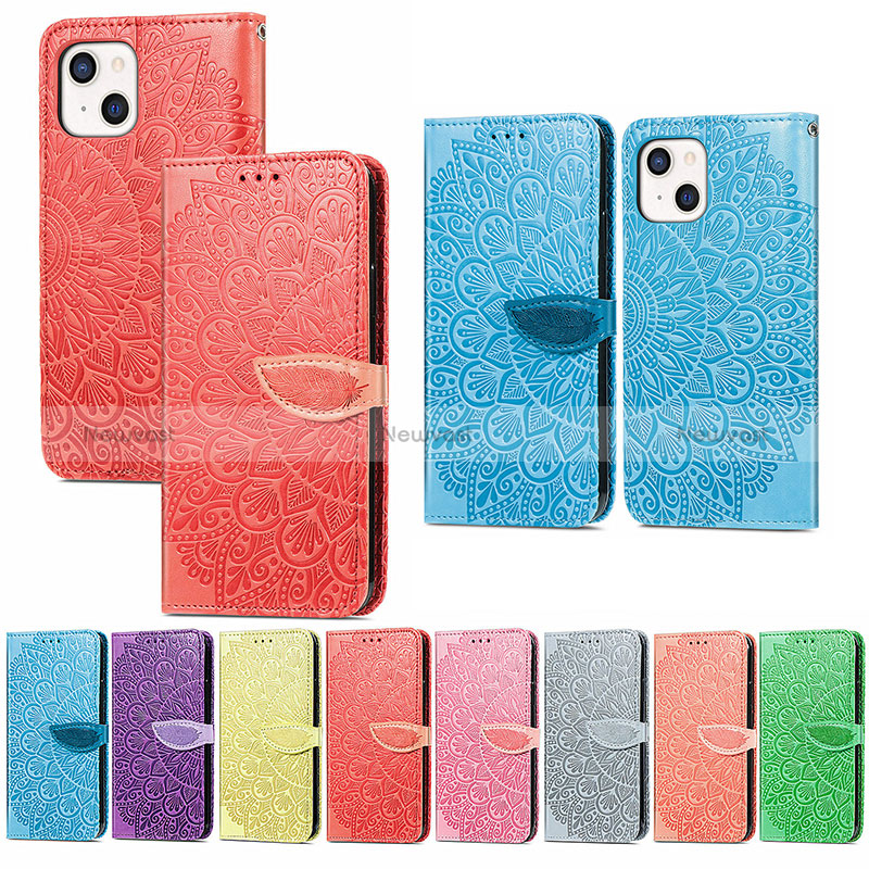 Leather Case Stands Fashionable Pattern Flip Cover H13 Holder for Apple iPhone 15 Plus