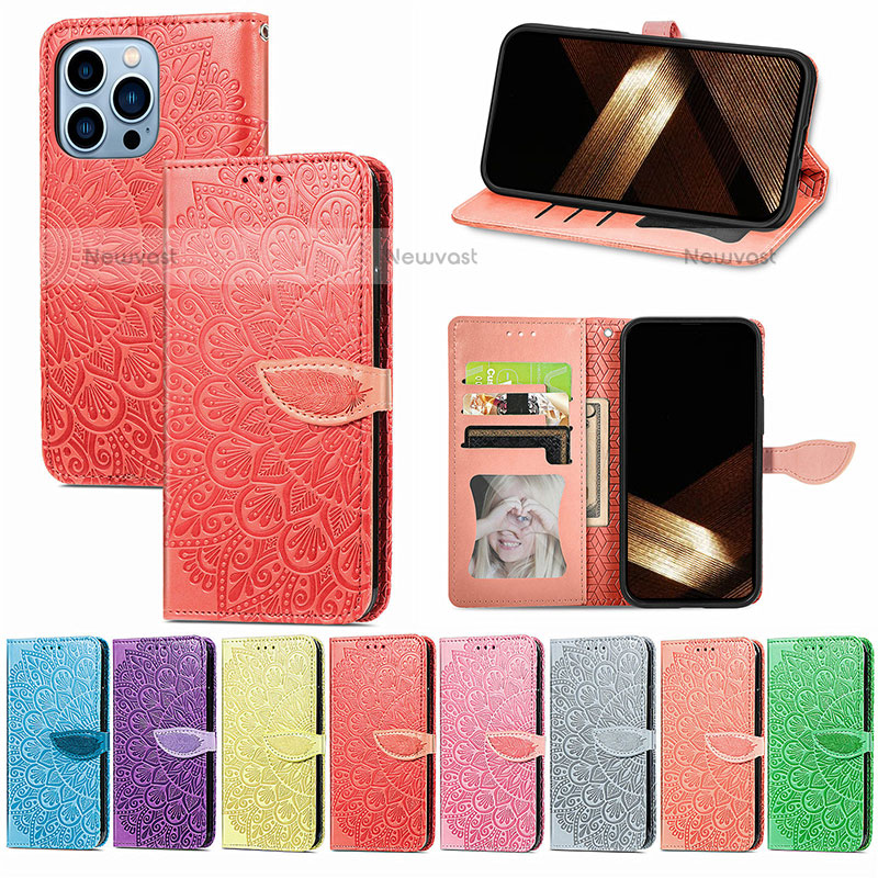 Leather Case Stands Fashionable Pattern Flip Cover H13 Holder for Apple iPhone 15 Pro Max