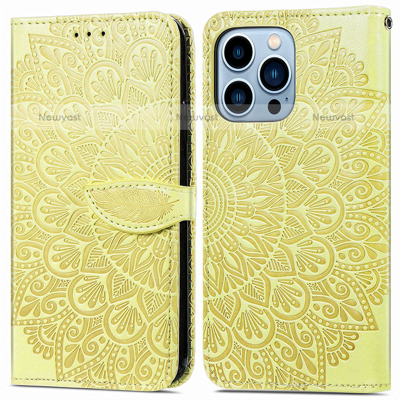 Leather Case Stands Fashionable Pattern Flip Cover H13 Holder for Apple iPhone 15 Pro Max