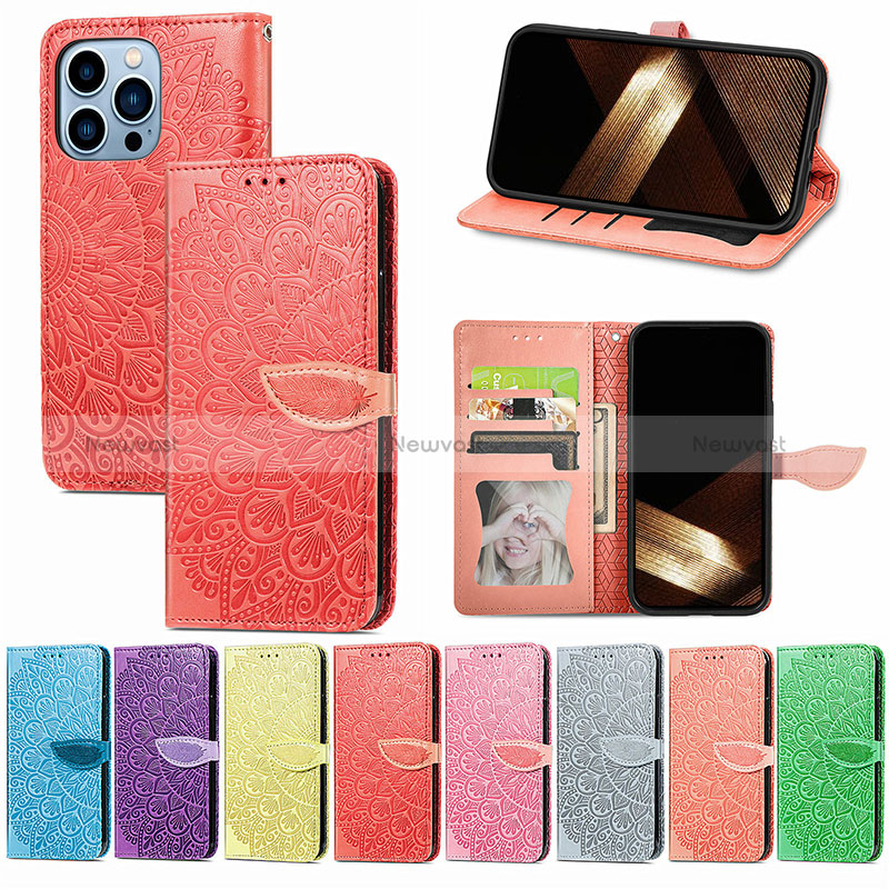 Leather Case Stands Fashionable Pattern Flip Cover H13 Holder for Apple iPhone 16 Pro