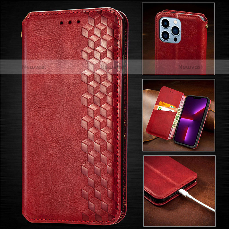 Leather Case Stands Fashionable Pattern Flip Cover H14 Holder for Apple iPhone 14 Pro