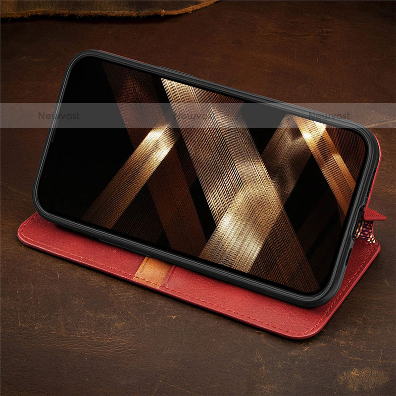 Leather Case Stands Fashionable Pattern Flip Cover H14 Holder for Apple iPhone 14 Pro