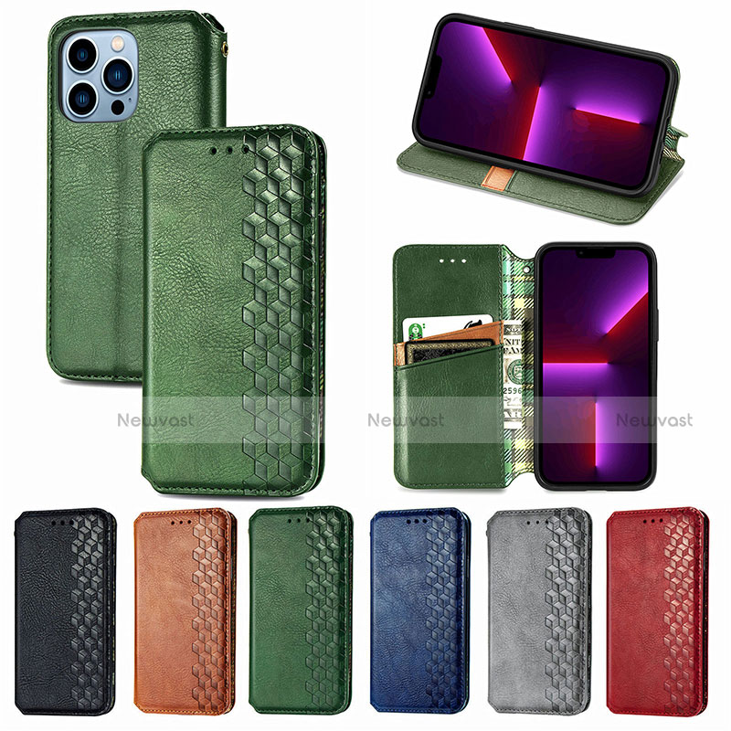 Leather Case Stands Fashionable Pattern Flip Cover H15 Holder for Apple iPhone 13 Pro