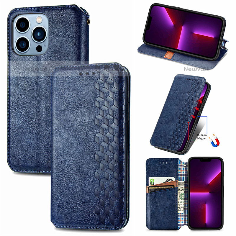 Leather Case Stands Fashionable Pattern Flip Cover H15 Holder for Apple iPhone 14 Pro