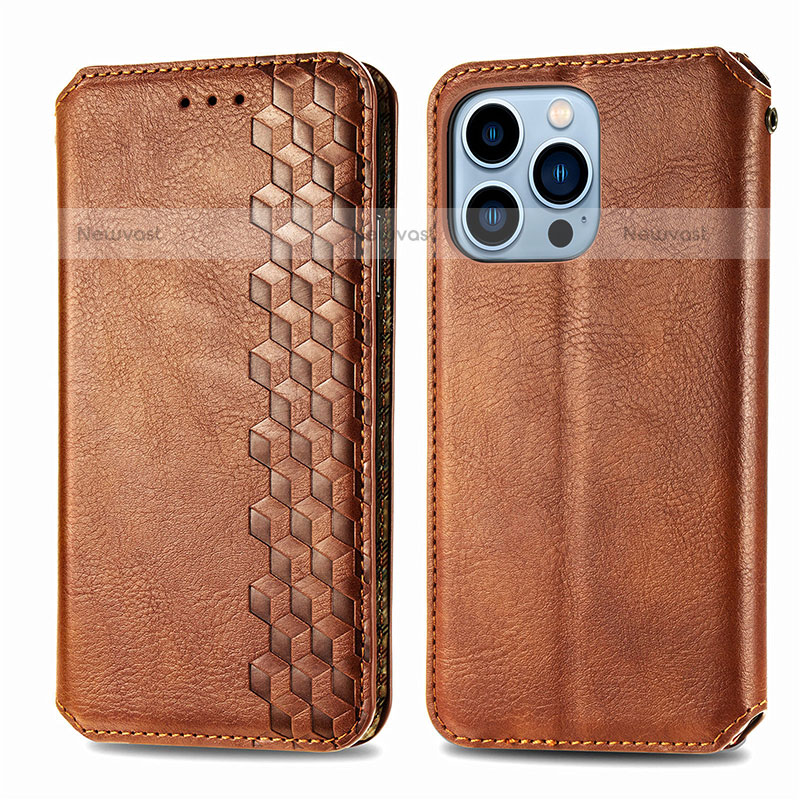 Leather Case Stands Fashionable Pattern Flip Cover H15 Holder for Apple iPhone 14 Pro