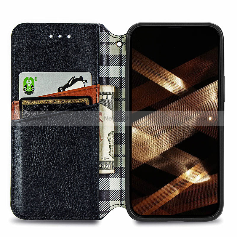 Leather Case Stands Fashionable Pattern Flip Cover H15 Holder for Apple iPhone 15